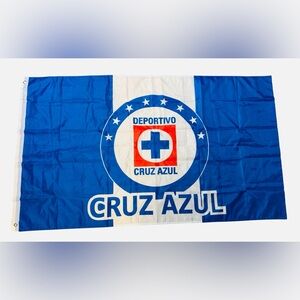 CRUZ AZUL SOCCER CLUB FLAG 3X5 POLYESTER DOUBLE SIDED